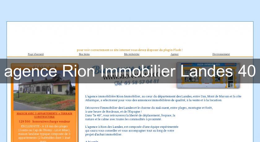 agence Rion Immobilier Landes 40