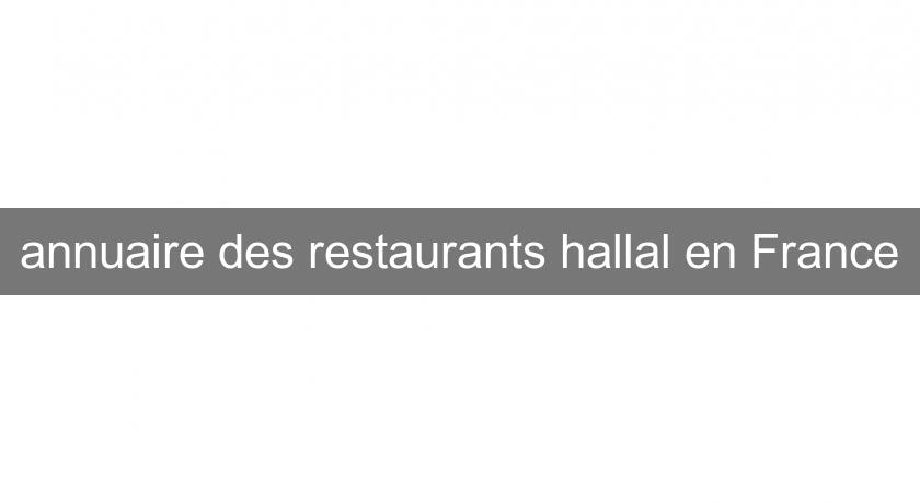 annuaire des restaurants hallal en France