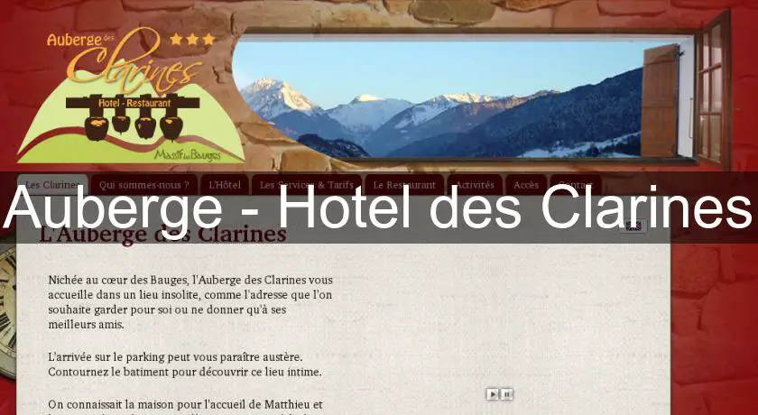 Auberge - Hotel des Clarines