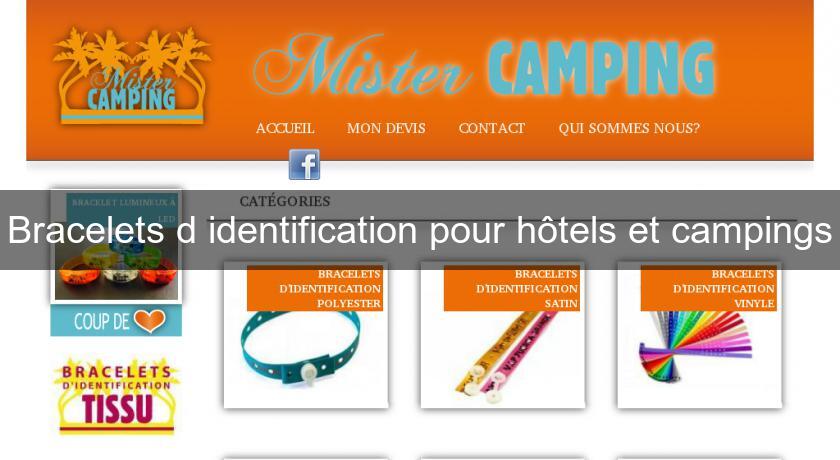 Bracelets d'identification pour hôtels et campings