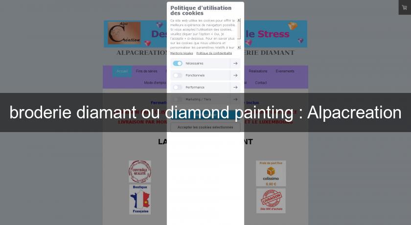 broderie diamant ou diamond painting : Alpacreation