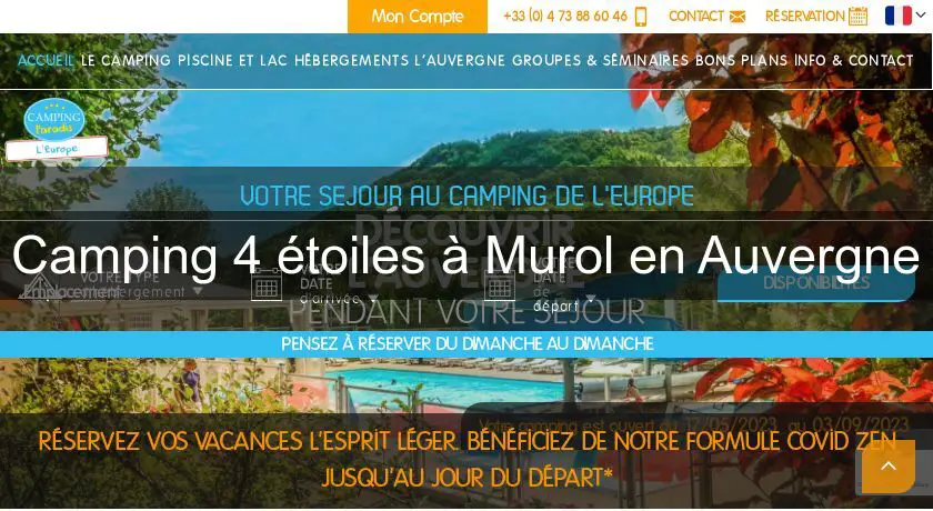 Camping 4 étoiles à Murol en Auvergne