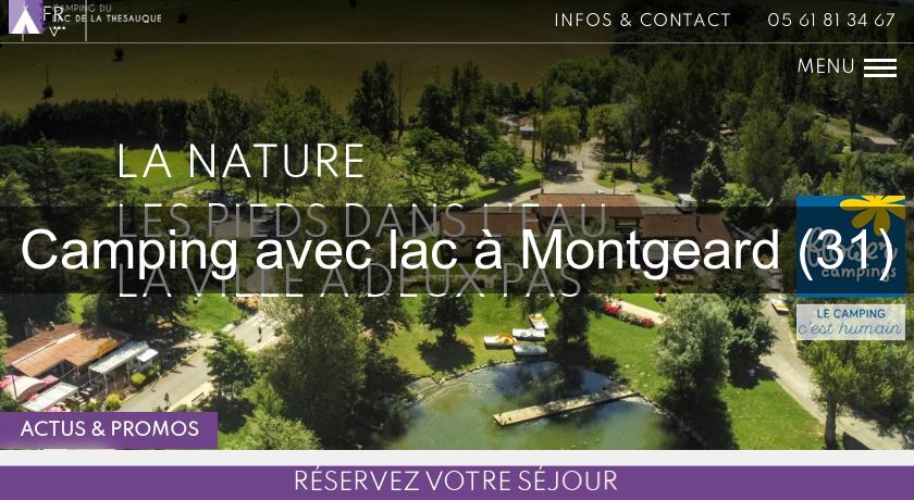 Camping avec lac à Montgeard (31)