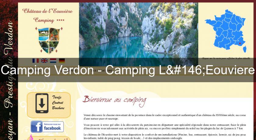 Camping Verdon - Camping L&#146;Eouviere
