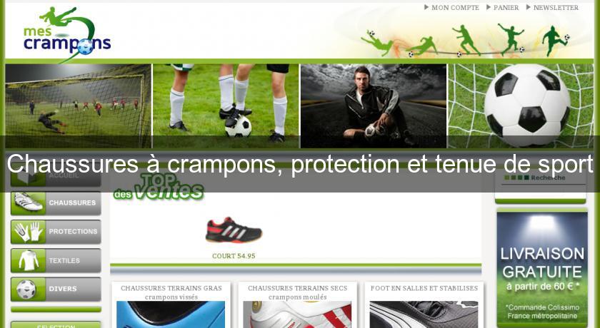 Chaussures à crampons, protection et tenue de sport