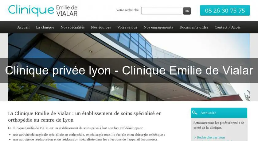 Clinique privée lyon - Clinique Emilie de Vialar