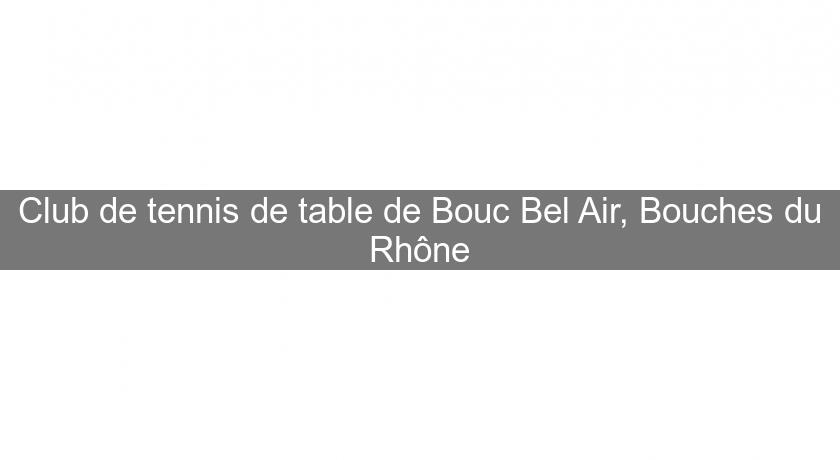 Club de tennis de table de Bouc Bel Air, Bouches du Rhône