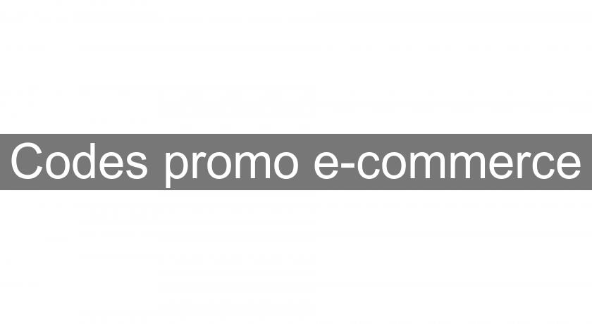 Codes promo e-commerce