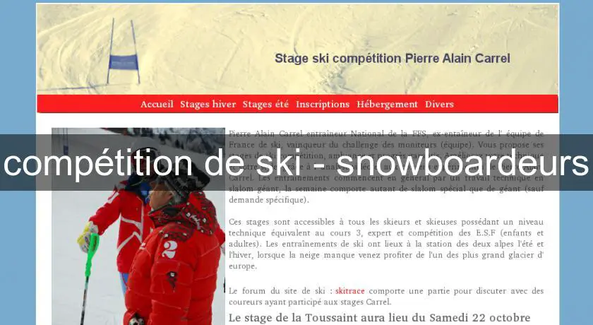 compétition de ski - snowboardeurs
