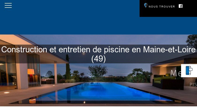 Construction et entretien de piscine en Maine-et-Loire (49)