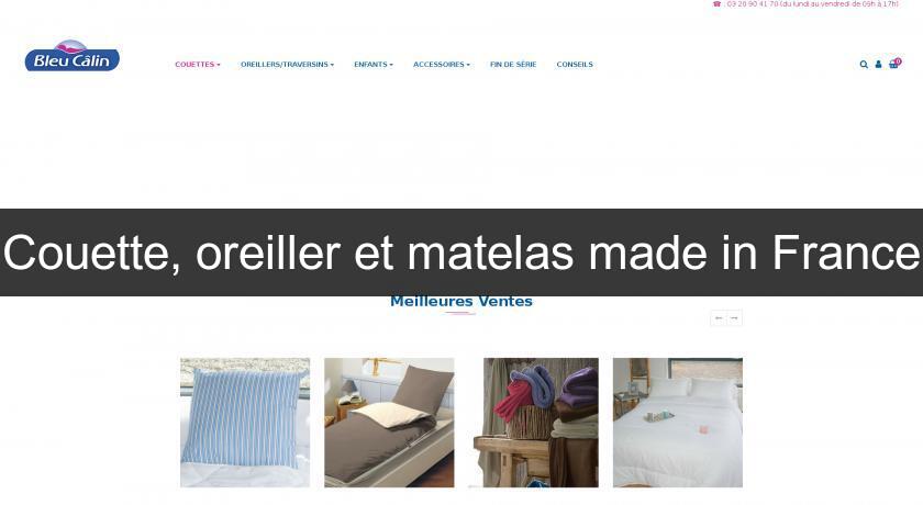 Couette, oreiller et matelas made in France