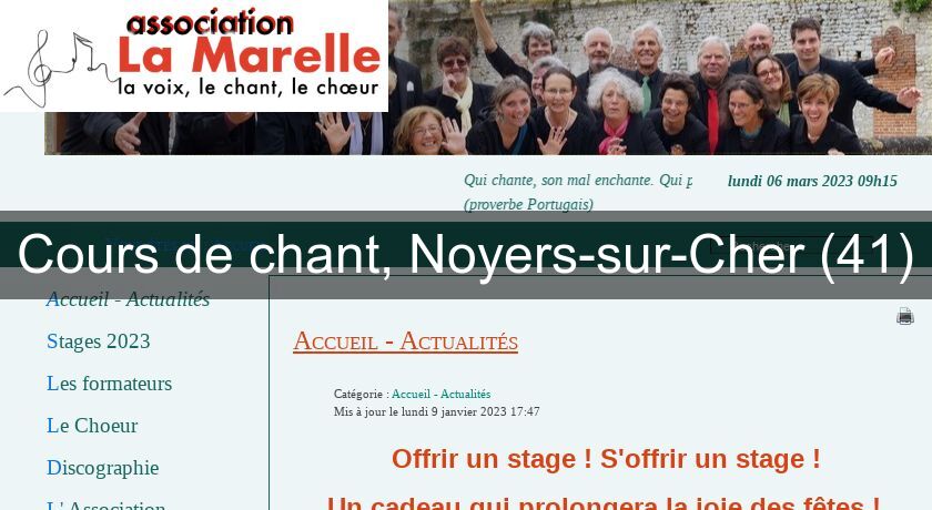 Cours de chant, Noyers-sur-Cher (41)