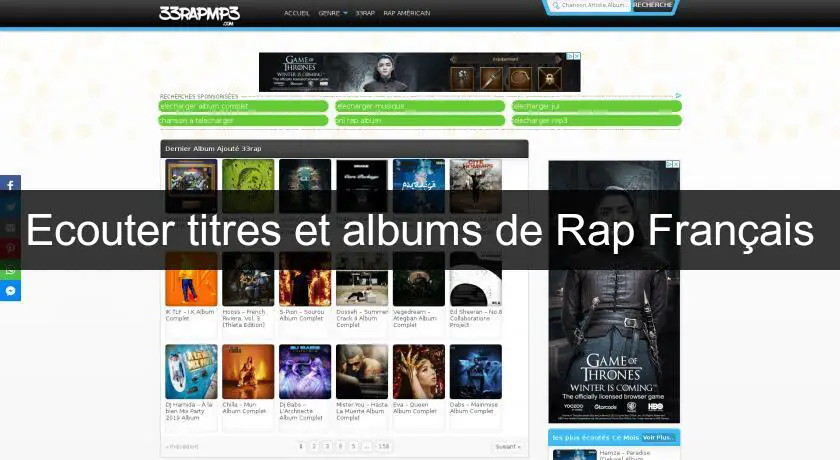 Ecouter titres et albums de Rap Français