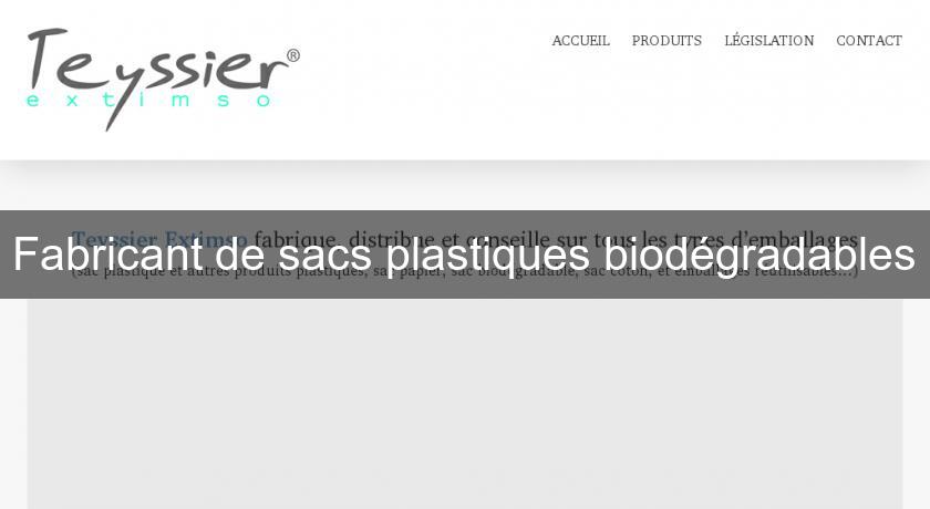 Fabricant de sacs plastiques biodégradables