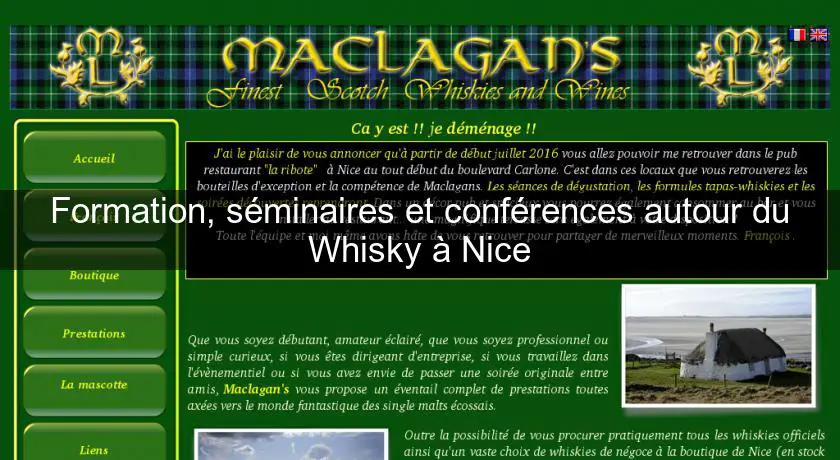 Formation, séminaires et conférences autour du Whisky à Nice