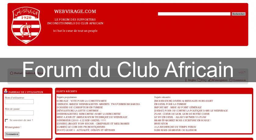 Forum du Club Africain
