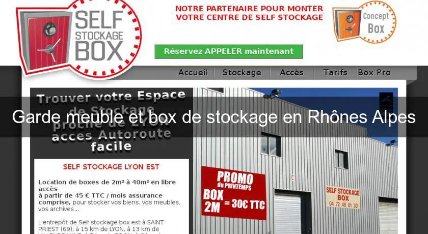 Garde meuble et box de stockage en Rhônes Alpes