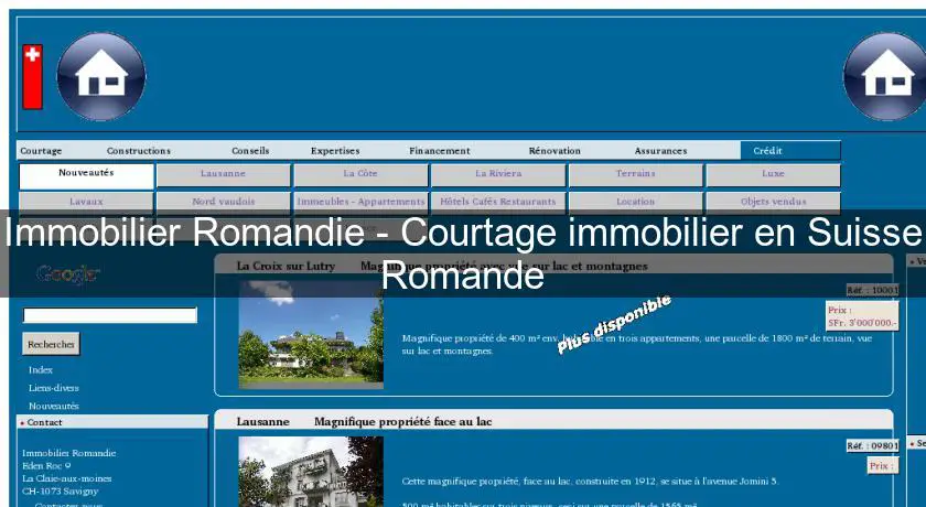 Immobilier Romandie - Courtage immobilier en Suisse Romande
