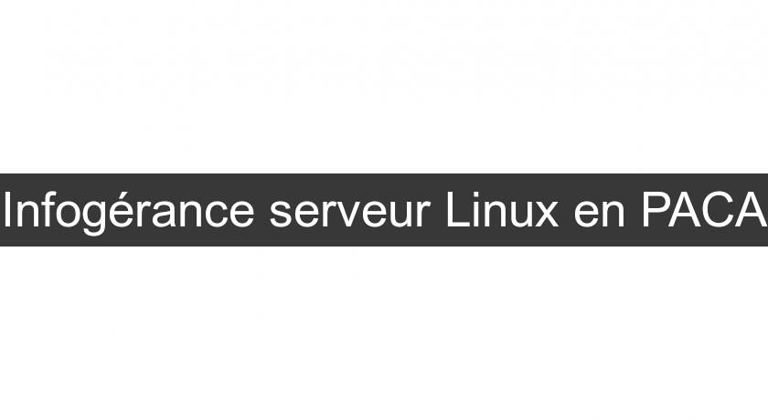 Infogérance serveur Linux en PACA