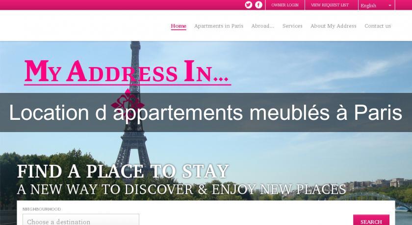 Location d'appartements meublés à Paris