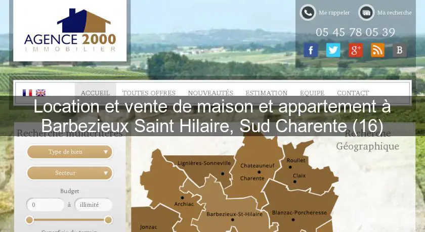 Location et vente de maison et appartement à Barbezieux Saint Hilaire, Sud Charente (16)