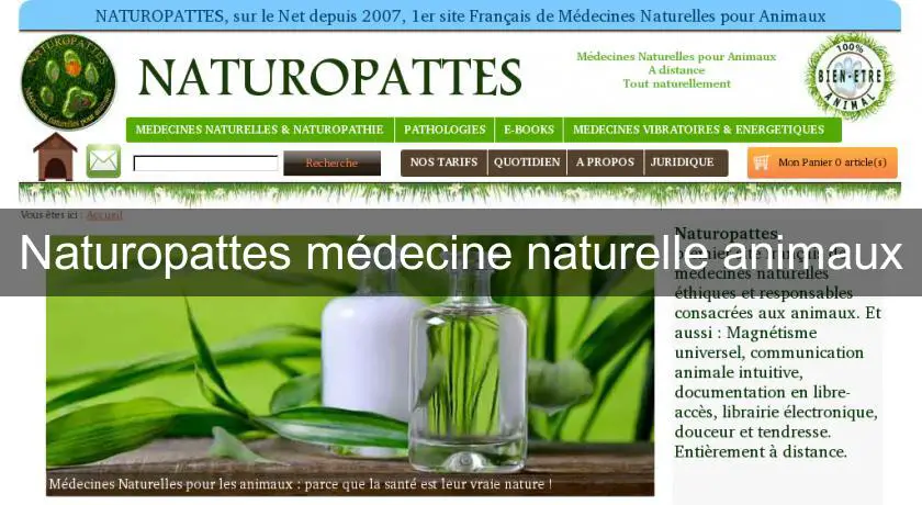 Naturopattes médecine naturelle animaux