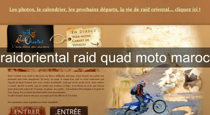 raidoriental raid quad moto maroc