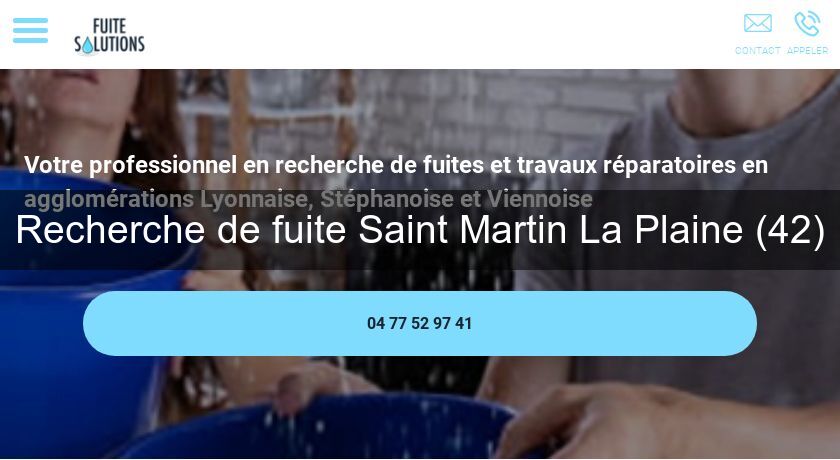 Recherche de fuite Saint Martin La Plaine (42)