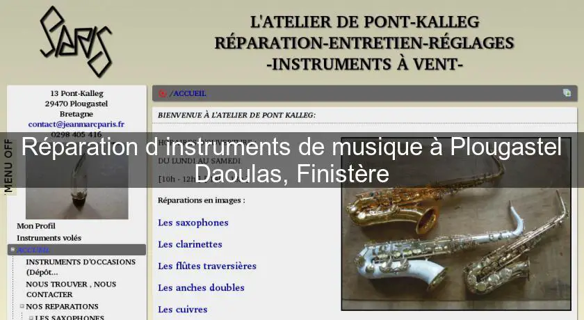 Réparation d'instruments de musique à Plougastel Daoulas, Finistère