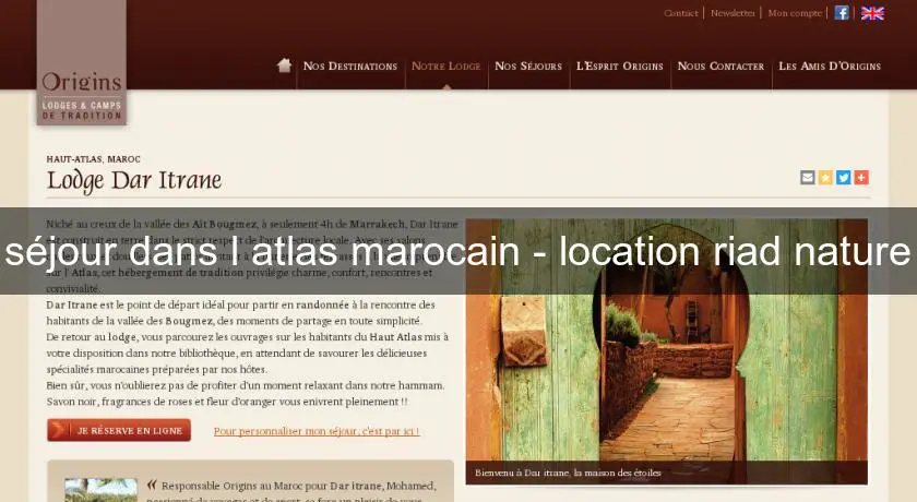 séjour dans l'atlas marocain - location riad nature