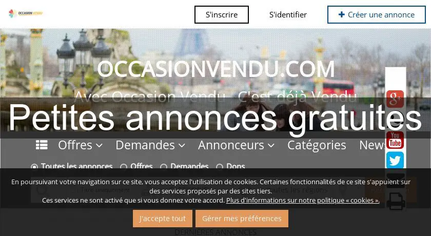 Site D'Annonces Gratuites  Achat et vente d'occasion entre particulier