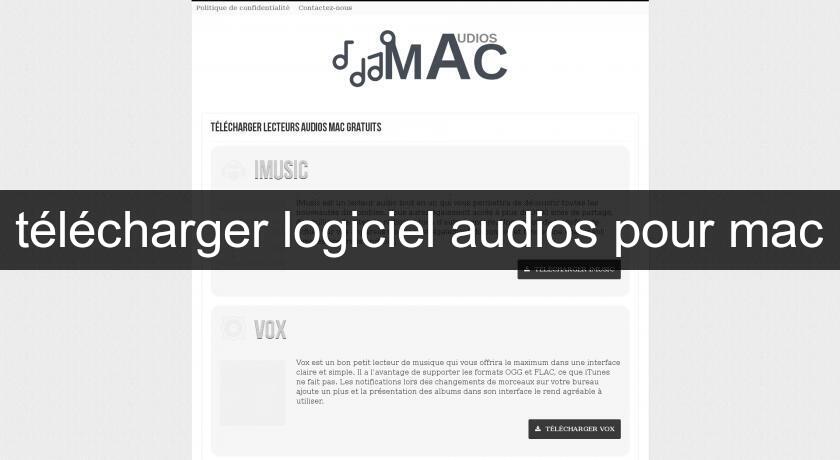 télécharger logiciel audios pour mac