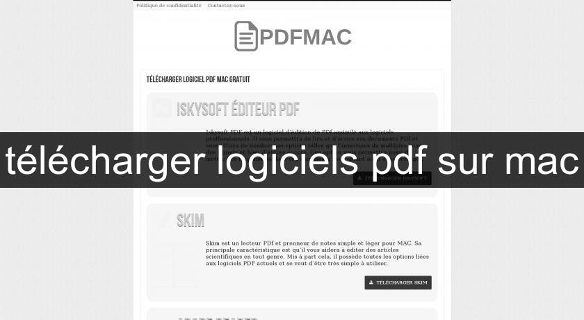 télécharger logiciels pdf sur mac