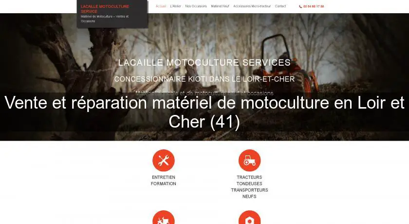 Vente et réparation matériel de motoculture en Loir et Cher (41)
