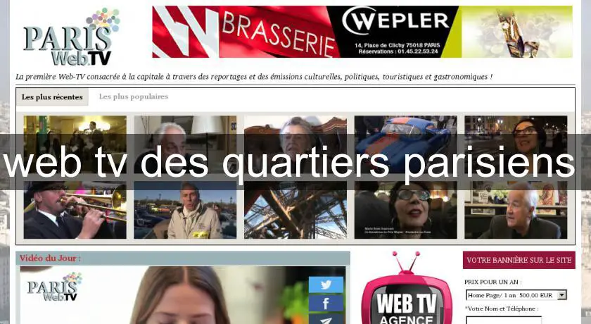web tv des quartiers parisiens 