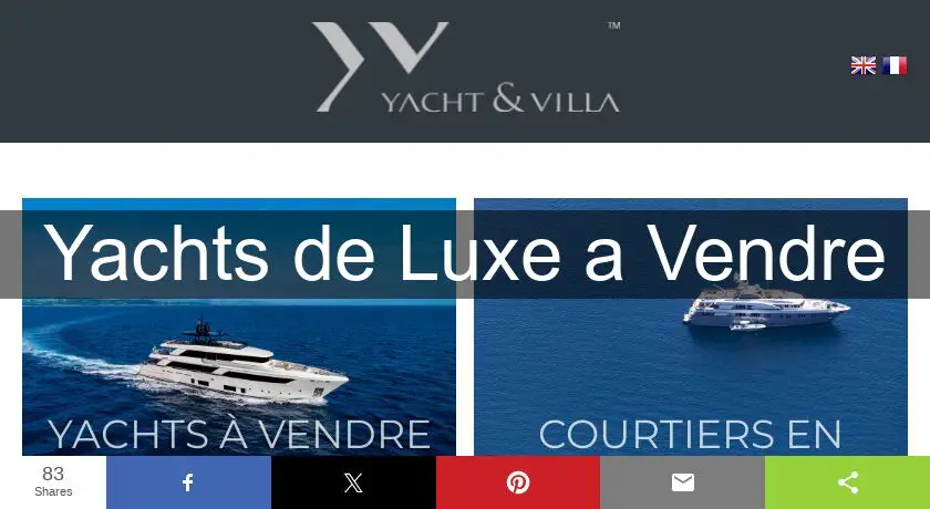 Yachts de Luxe a Vendre