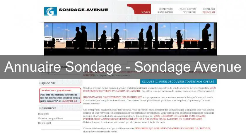 Annuaire Sondage - Sondage Avenue