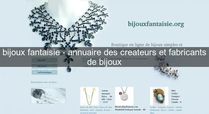 bijoux fantaisie - annuaire des createurs et fabricants de bijoux