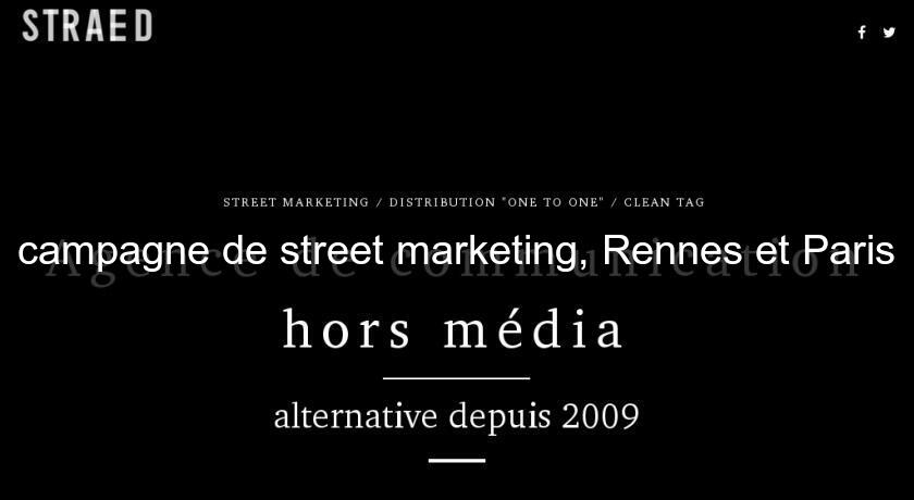 campagne de street marketing, Rennes et Paris