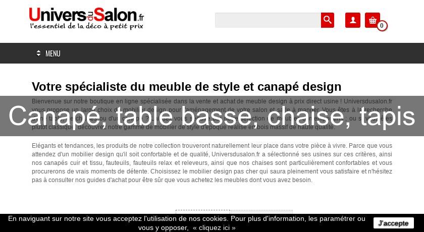 Canapé, table basse, chaise, tapis