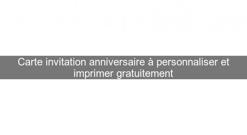 Carte invitation anniversaire, carte invitation personnalisée, carte  personnalisée, carte de voeux personnalisé, carte invitation enfant -   France