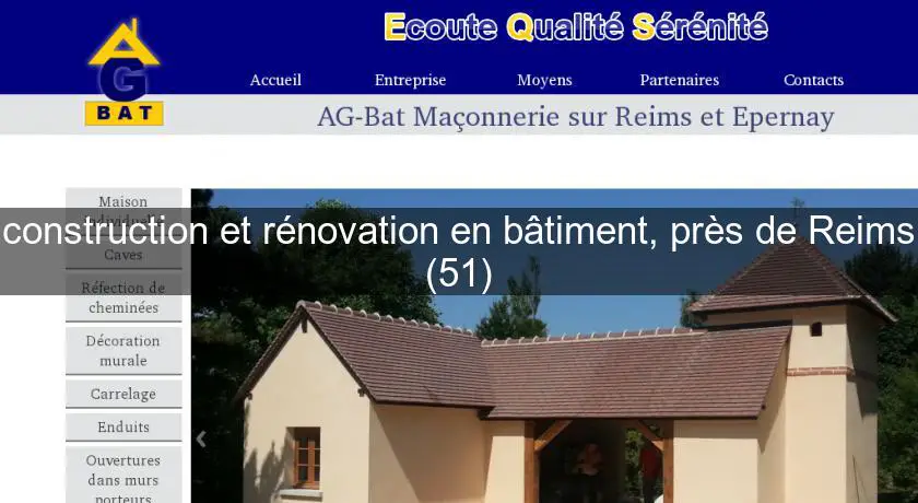 construction et rénovation en bâtiment, près de Reims (51)