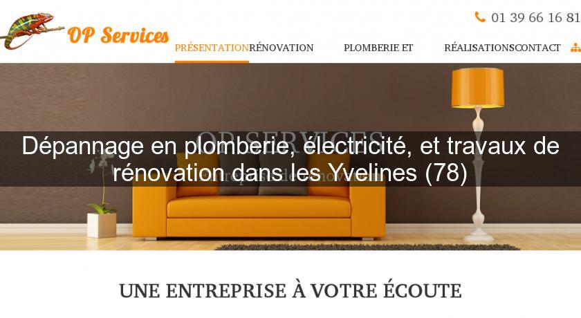 Dépannage en plomberie, électricité, et travaux de rénovation dans les Yvelines (78)