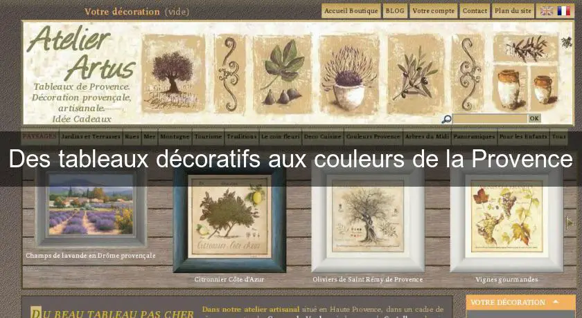 Des tableaux décoratifs aux couleurs de la Provence