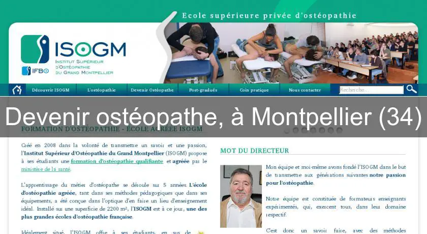 Devenir ostéopathe, à Montpellier (34)