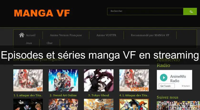 Episodes et séries manga VF en streaming Manga