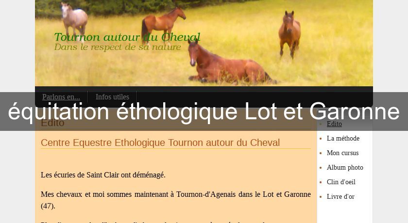 équitation éthologique Lot et Garonne