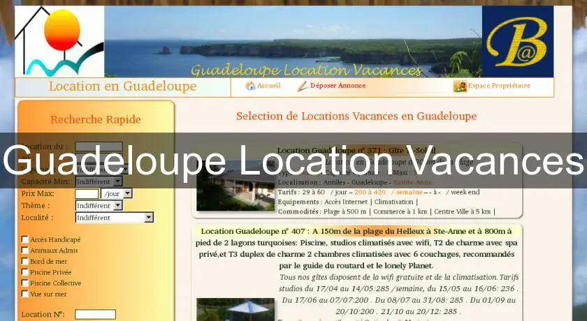 Guadeloupe Location Vacances