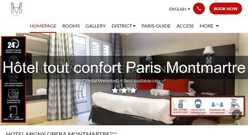 Hôtel tout confort Paris Montmartre