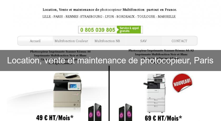 Location, vente et maintenance de photocopieur, Paris